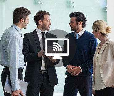 Business associates collaborating