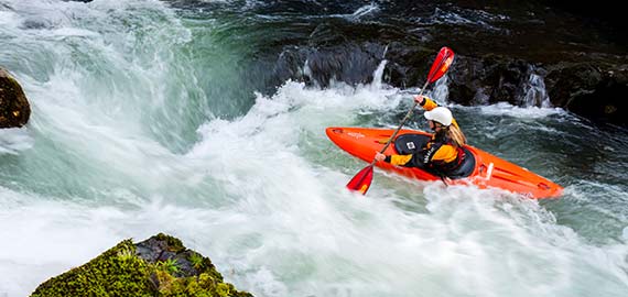 Female kayaking