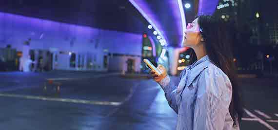 asian woman using mobile phone